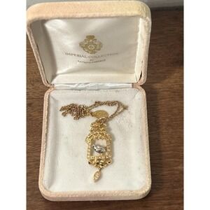 Vtg IOB Imperial Tatiana Faberge Necklace Rare Htf Bird Birdcage Goth Art Deco